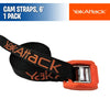 Cam Straps, 6', 1 Pack - YakAttack