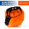 10L Roll-Top Drybag with Air Valve, Orange - YakAttack
