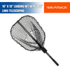 16” x 19” Landing Net with 35.5” Long Telescoping Handle and Rubber Netting - Yak Attack