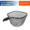 16” x 19” Landing Net with 35.5” Long Telescoping Handle and Rubber Netting - Yak Attack