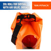 20L Roll-Top Drybag with Air Valve, Orange - YakAttack