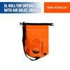 5L Roll-Top Drybag with Air Valve, Orange - YakAttack