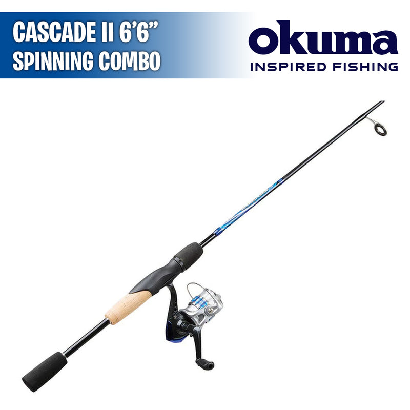 okuma csii-662ml-20 cascade ii spinning medium light fishing rod Combos pcs for easy transportation. Cascade II Spinning Combo -
