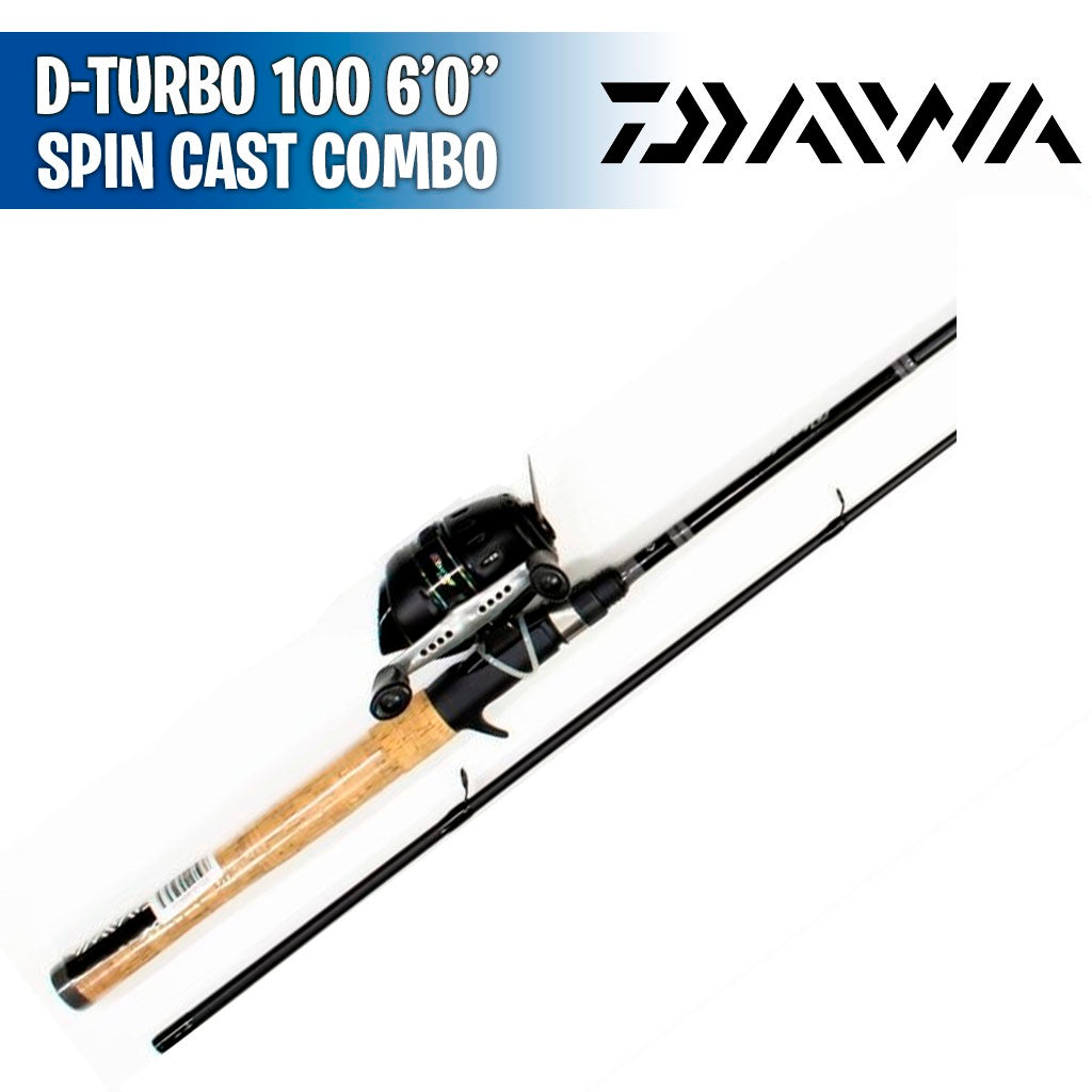 D-Turbo 100 - Medium - 4.3:1 - 6'0 - Spincast Combo - Daiwa