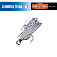 Feathered Treble Hooks - Bass Attack