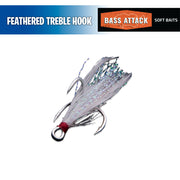 Feathered Treble Hooks - Bass Attack
