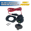 Dual USB-C and USB QC3.0 Fast Charging Port with Voltmeter - Yak Power