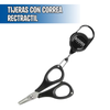 Tijeras con correa retráctil