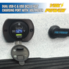 Dual USB-C and USB QC3.0 Fast Charging Port with Voltmeter - Yak Power