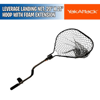 Leverage Landing Net, 20'' x 21'' Hoop with Foam Extension - YakAttack