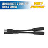 LED Light Kit, 2-Piece 10" (Red & Green) - Yak Power