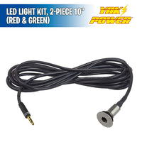 LED Light Kit, 2-Piece 10" (Red & Green) - Yak Power