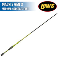 Mach 2 Gen 3 -  Medium Moderate Fast - 6'8" - Casting Rod - Lew's