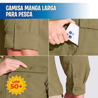 Camisa manga larga para pesca