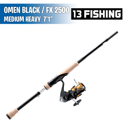 Omen Black - MH - 5.0:1 - 7'1'' - Spinning Combo - 13 Fishing / Shimano