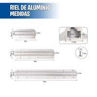 Riel de Aluminio para Kayak
