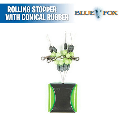 Rolling Stopper with Conical Rubber - Blue Fox