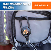 Single Attachment Clip-on Retractor, 24” Stainless Steel Wire - YakAttack