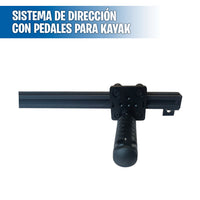 Sistema de dirección con pedales para kayak