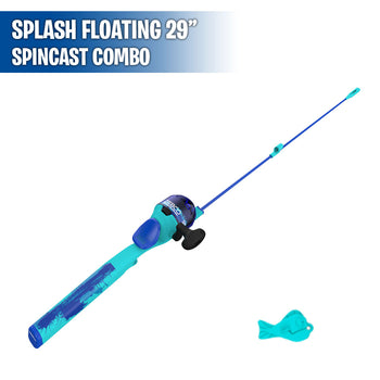 Splash Floating Blue 29"  - Kids Fishing Combo Spincast - Zebco
