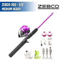 202 - 5'6″ - Medium Light - Spincast Combo Kit - Zebco