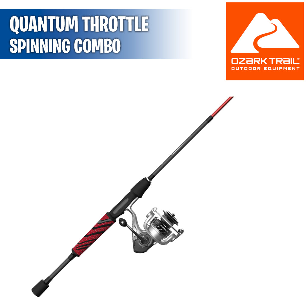 Quantum Throttle Spinning Reel and Fishing Rod Combo