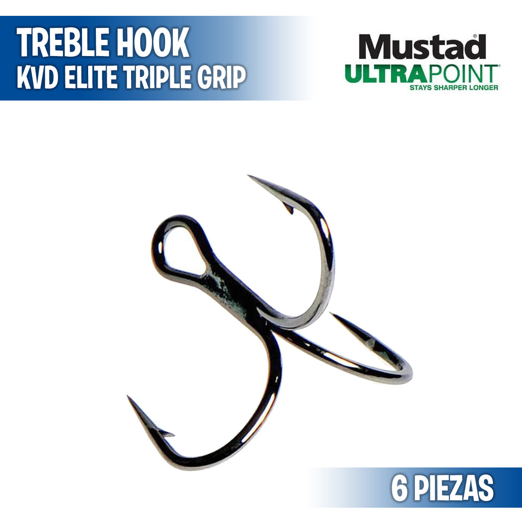 KVD Elite Triple Grip Treble Hook - Mustad